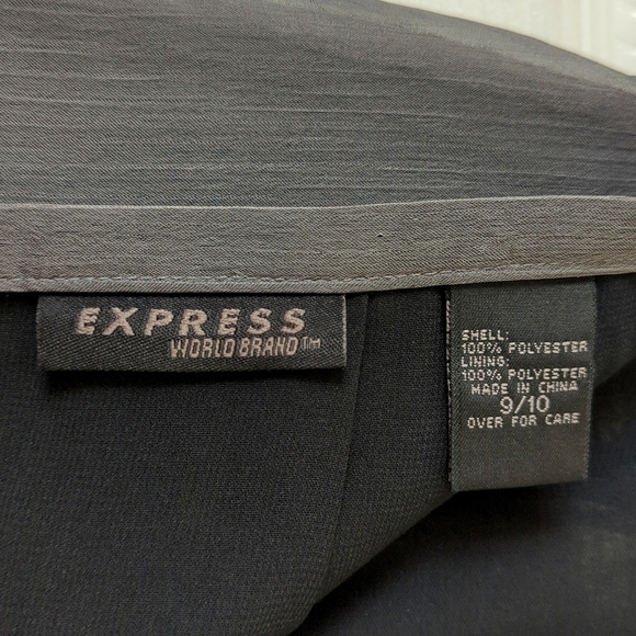 Express 90's Vintage Vine Embroidered & Beaded Straight Knee Length Skirt 9/10 - Picture 9 of 11